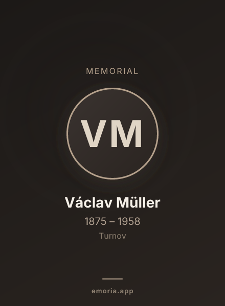 Memorial portrait of Václav Müller
