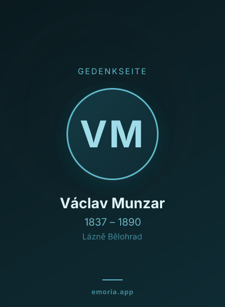 Gedenkportrait von Václav Munzar