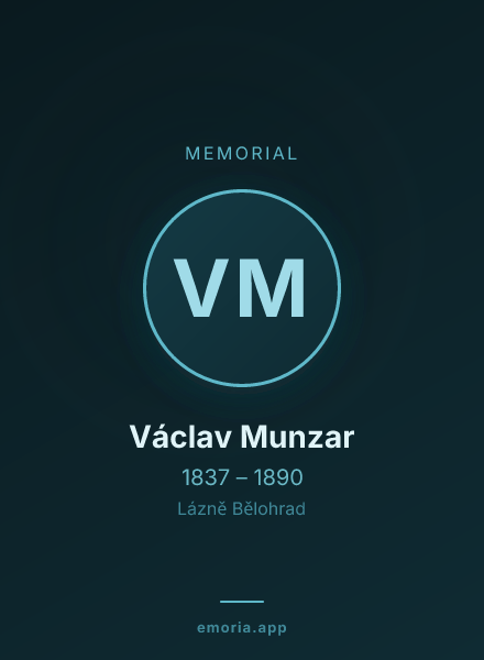 Memorial portrait of Václav Munzar