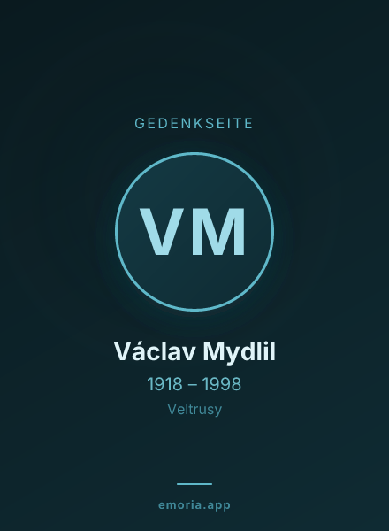 Gedenkportrait von Václav Mydlil