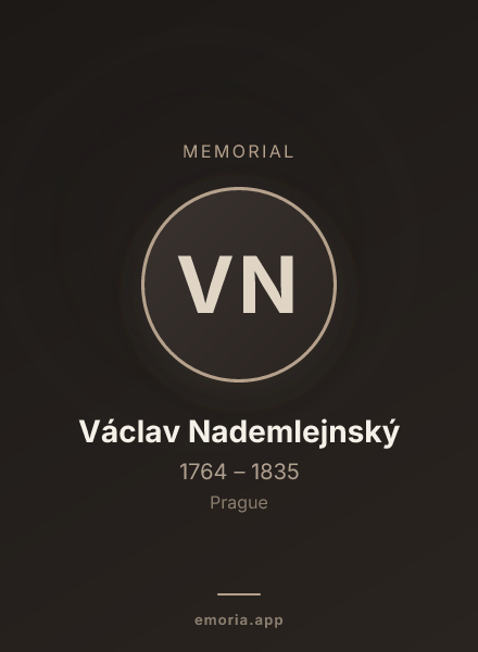 Memorial portrait of Václav Nademlejnský