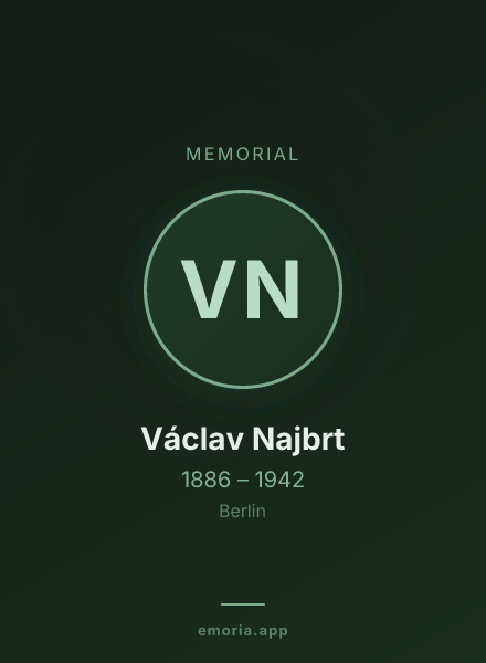 Memorial portrait of Václav Najbrt