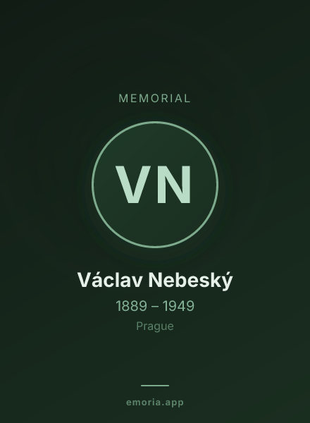 Memorial portrait of Václav Nebeský