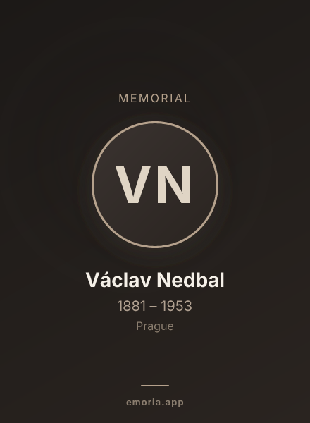 Memorial portrait of Václav Nedbal