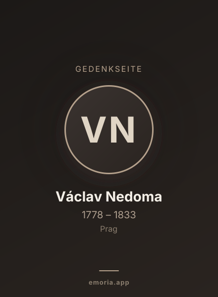 Gedenkportrait von Václav Nedoma