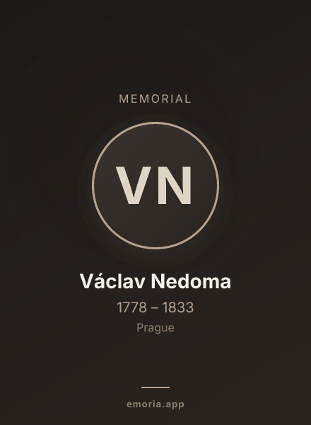 Memorial portrait of Václav Nedoma
