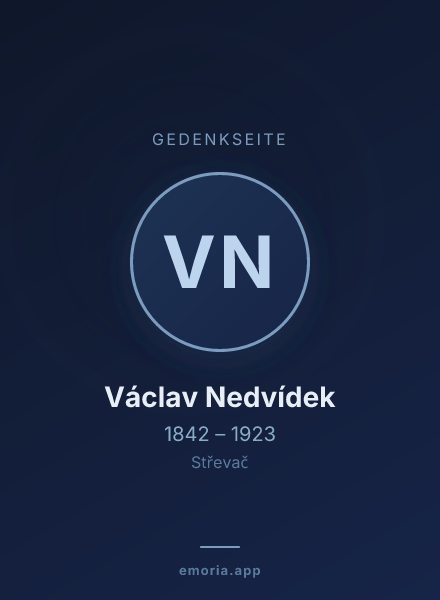Gedenkportrait von Václav Nedvídek