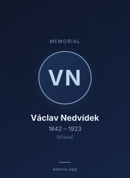 Memorial portrait of Václav Nedvídek