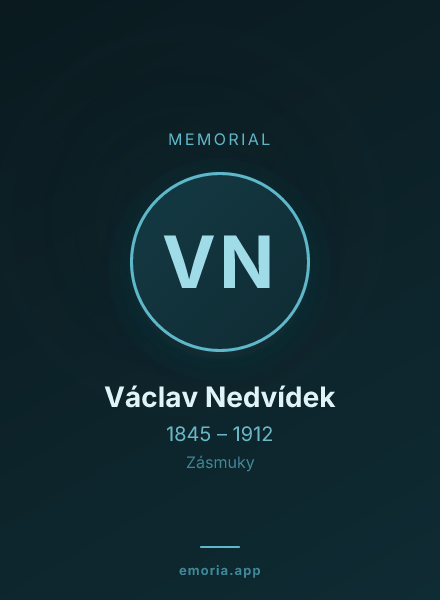 Memorial portrait of Václav Nedvídek