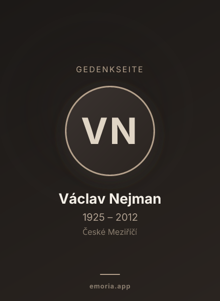 Gedenkportrait von Václav Nejman