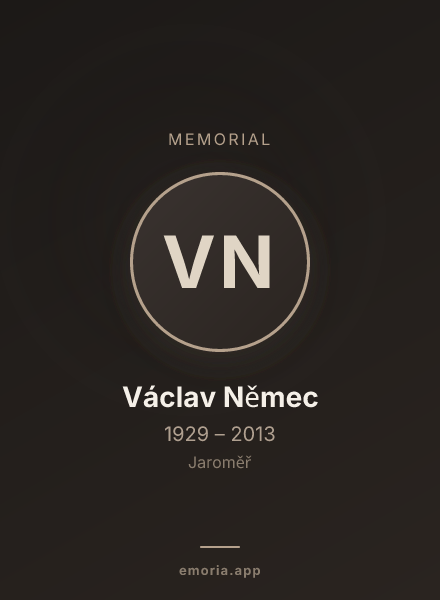 Memorial portrait of Václav Němec