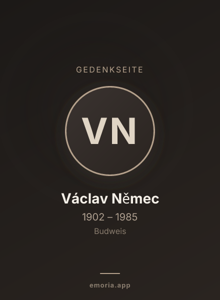 Gedenkportrait von Václav Němec