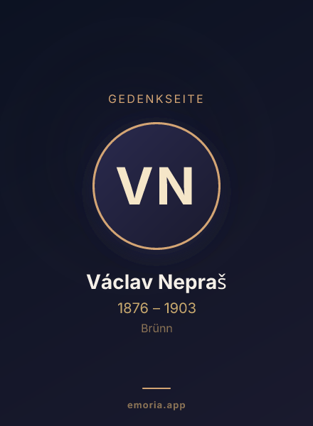 Gedenkportrait von Václav Nepraš