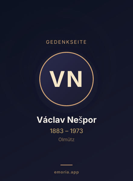 Gedenkportrait von Václav Nešpor