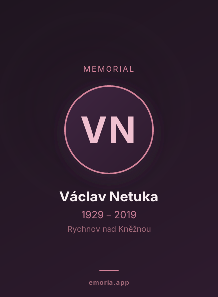 Memorial portrait of Václav Netuka