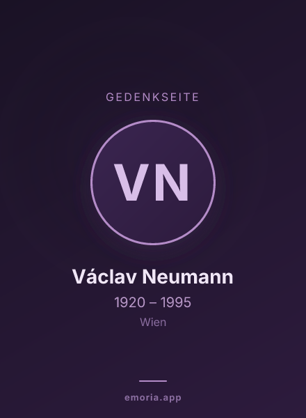 Gedenkportrait von Václav Neumann