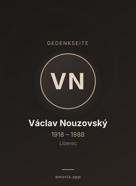 Gedenkportrait von Václav Nouzovský