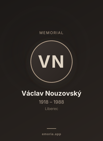 Memorial portrait of Václav Nouzovský