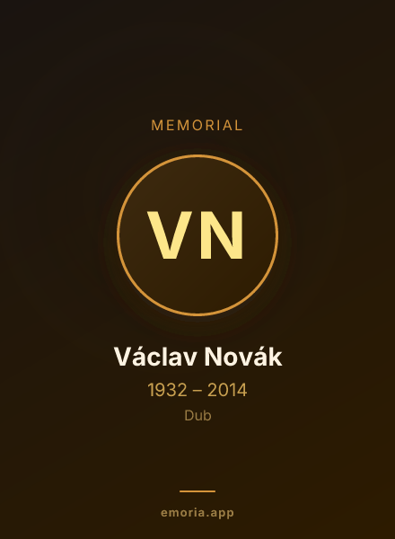 Memorial portrait of Václav Novák