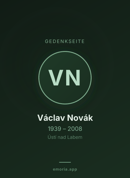 Gedenkportrait von Václav Novák