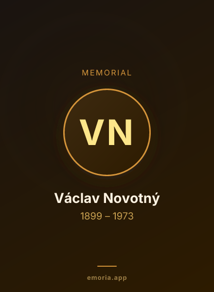 Memorial portrait of Václav Novotný
