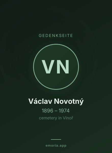 Gedenkportrait von Václav Novotný