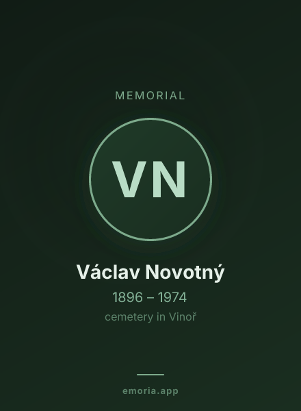 Memorial portrait of Václav Novotný