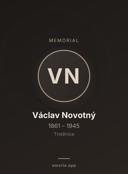 Memorial portrait of Václav Novotný