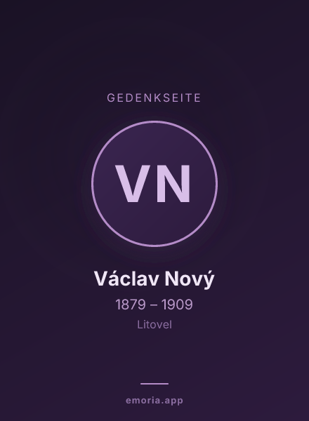 Gedenkportrait von Václav Nový