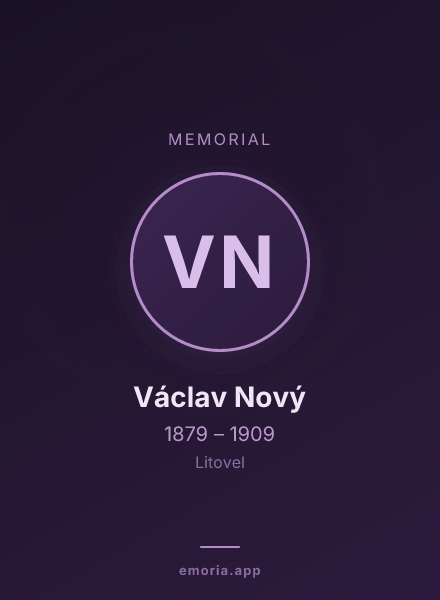 Memorial portrait of Václav Nový