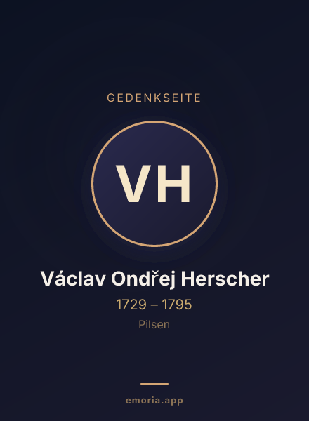 Gedenkportrait von Václav Ondřej Herscher