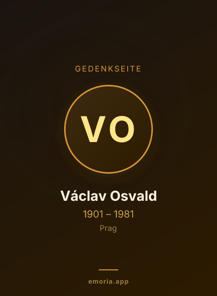 Gedenkportrait von Václav Osvald
