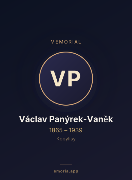 Memorial portrait of Václav Panýrek-Vaněk