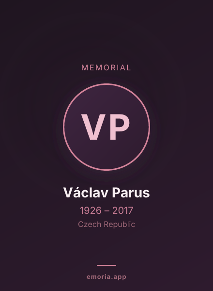 Memorial portrait of Václav Parus