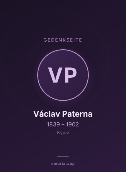 Gedenkportrait von Václav Paterna