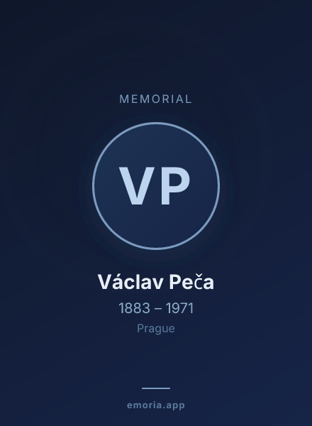 Memorial portrait of Václav Peča