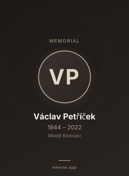 Memorial portrait of Václav Petříček