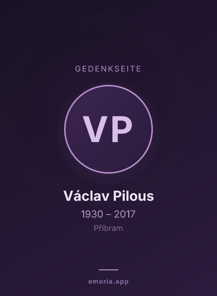 Gedenkportrait von Václav Pilous