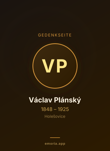 Gedenkportrait von Václav Plánský