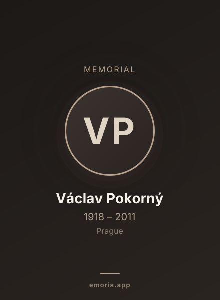 Memorial portrait of Václav Pokorný