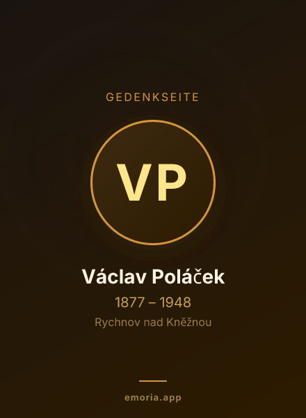 Gedenkportrait von Václav Poláček