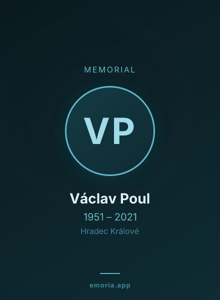 Memorial portrait of Václav Poul