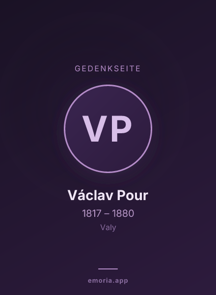 Gedenkportrait von Václav Pour