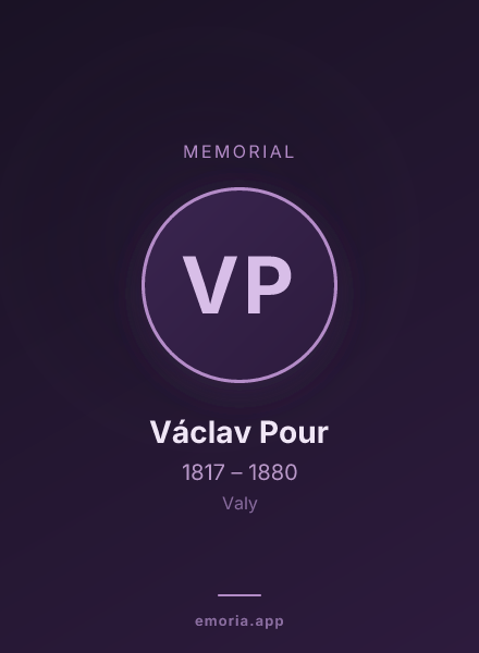 Memorial portrait of Václav Pour