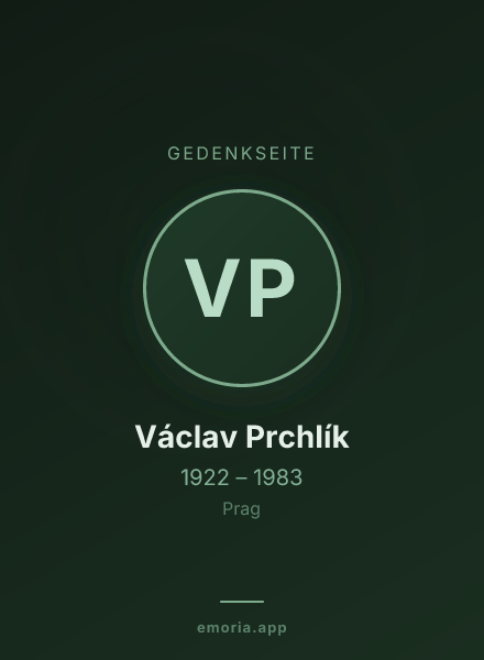Gedenkportrait von Václav Prchlík
