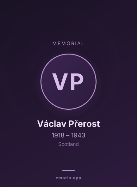 Memorial portrait of Václav Přerost
