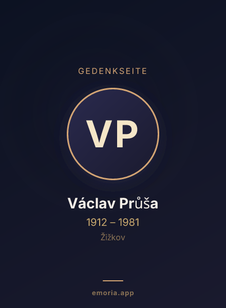 Gedenkportrait von Václav Průša
