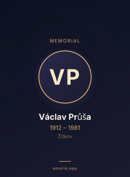 Memorial portrait of Václav Průša