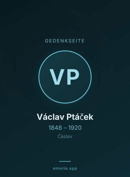 Gedenkportrait von Václav Ptáček