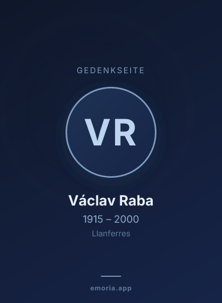 Gedenkportrait von Václav Raba